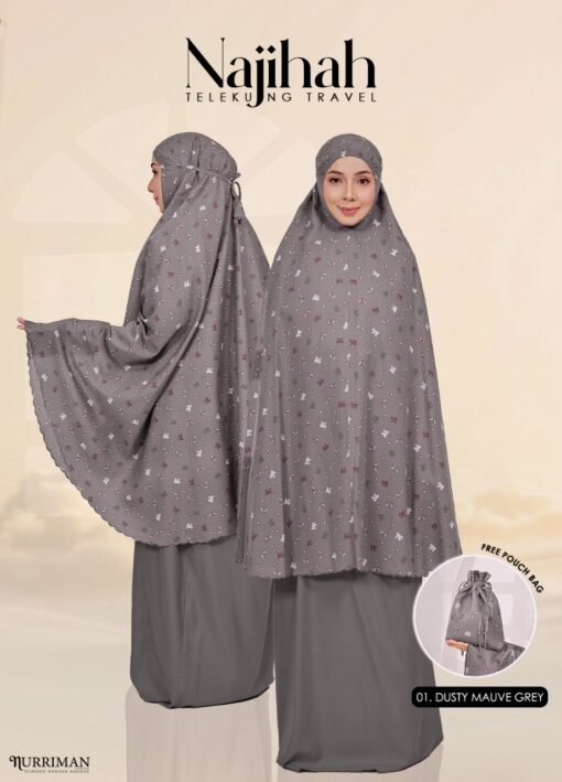 NAJIHAH 01 DUSTY MAUVE GREY