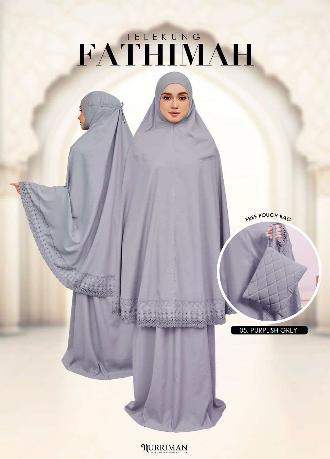 FATHIMAH 05 PURPLISH GREY
