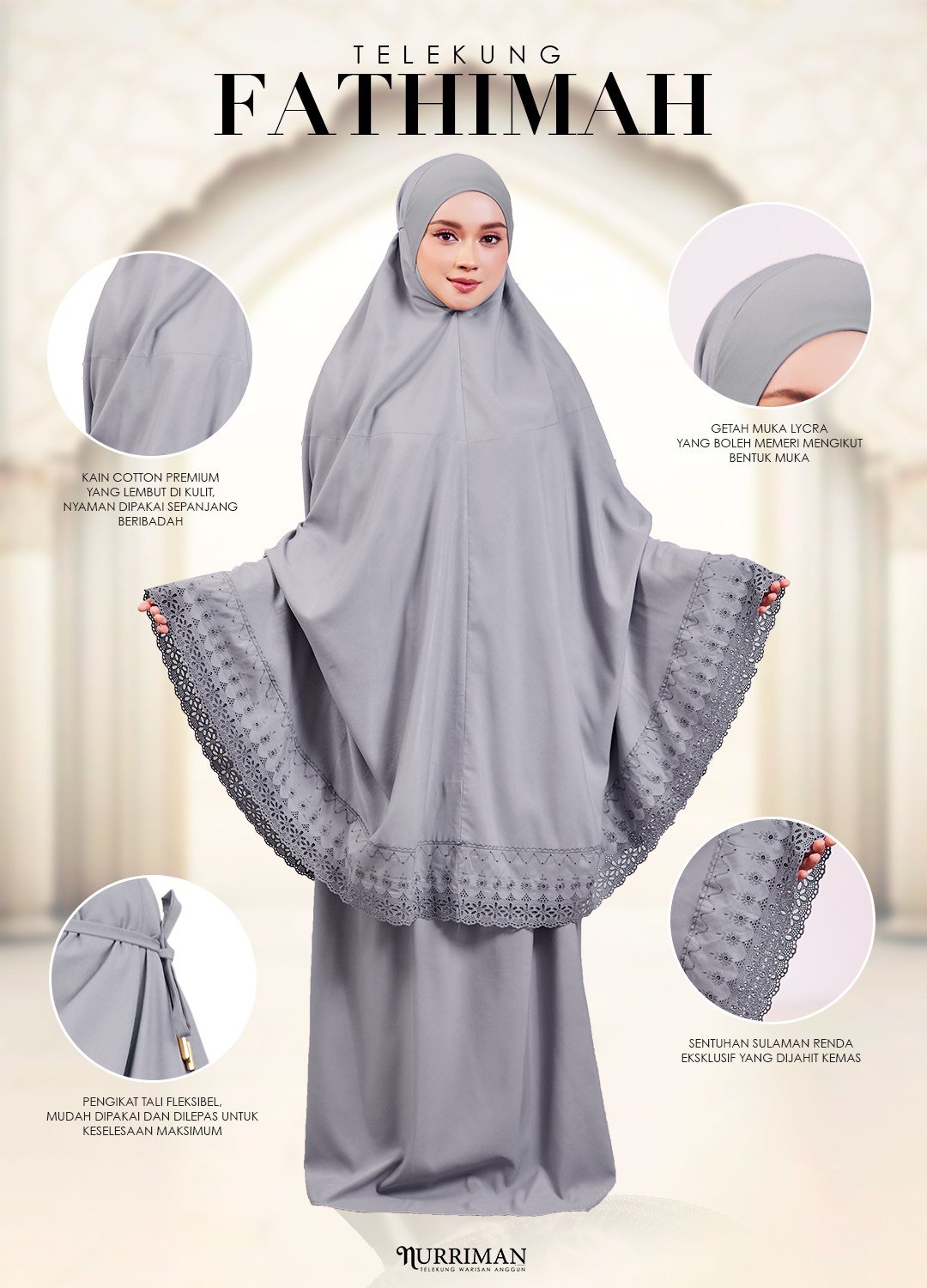 FATHIMAH 05 PURPLISH GREY - Image 3